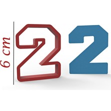 Butedo Nba 2 Rakam 6cm Kurabiye Kalıbı