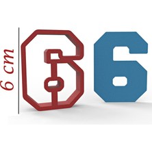 Butedo Nba 6 Rakam 6cm Kurabiye Kalıbı