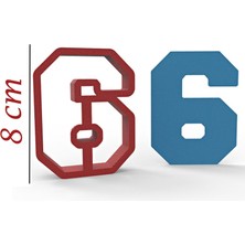 Butedo Nba 6 Rakam 8cm Kurabiye Kalıbı