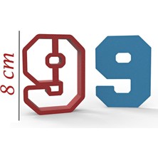 Butedo Nba 9 Rakam 8cm Kurabiye Kalıbı