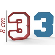 Butedo Nba 3 Rakam 8cm Kurabiye Kalıbı