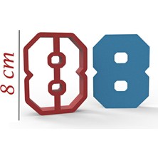 Butedo Nba 8 Rakam 8cm Kurabiye Kalıbı