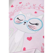 Vevien Home Sevimli Kedi Dijital Baskılı 70X140 cm Çocuk Plaj Havlusu