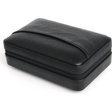 Cohiba Deri Seyahat Puro Taşıma Kutusu Çakmak Kesici Set Siyah