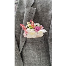 Zb Flowers Damat Yaka Çiçeği Sağdıç Çiçeği,gelin Çiçeği,yaka Çiçeği Broş Yapayçiçek