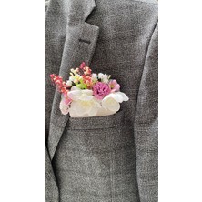 Zb Flowers Damat Yaka Çiçeği Sağdıç Çiçeği,gelin Çiçeği,yaka Çiçeği Broş Yapayçiçek