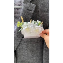 Zb Fowers Damat Yaka Çiçeği Sağdıç Çiçeği,gelin Çiçeği,yaka Çiçeği Broş Yapay Çiçek