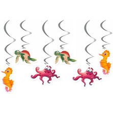 Parti Dükkanım Deniz Canlıları Tavan Süs 6 Adet