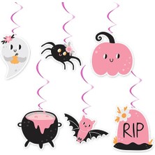 Parti Dükkanım Pembe Halloween Asma Süs 6 Adet