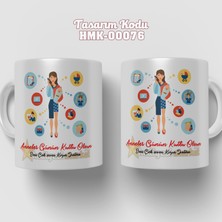 Hediyeci Market Anneler Gününe Özel Beyaz Kupa Bardak - HMK-00076