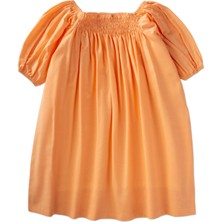 Cigit Sıra Lastikli Elbise 2-7 Yaş Kavuniçi