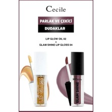 Cecile Glam Shine-Lip Oil Parlak Dudaklar Bakım ve Makyaj Seti 02-04