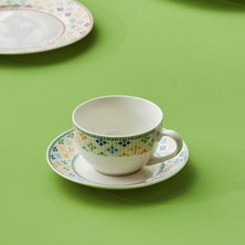 Karaca Block Çay Fincanı ve Tabağı 220 ml Mavi