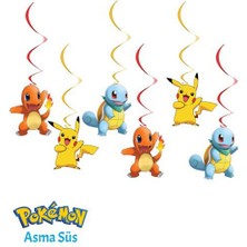 Parti Dükkanım Pokemon Asma Süs 6 Adet