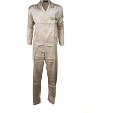 Oppland Erkek Klasik Model Pijama Takımı Premium Ipeksi Saten Kumaş Cepi Şık Çizgili Rahat Tam Kalıp