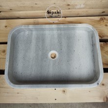 Sipahi Marble Gri Mermer Dikdörtgen Düz Lavabo