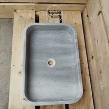 Sipahi Marble Gri Mermer Dikdörtgen Düz Lavabo