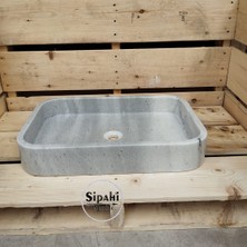 Sipahi Marble Gri Mermer Dikdörtgen Düz Lavabo