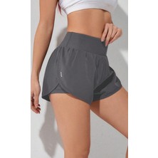 Ghassy Co. Kadın 2 In 1 Kısa Taytlı Şort Ergonomik Tasarım ile Spor ve Egzersiz İçin M Beden