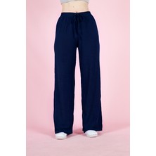 Yakamel Kadın Bol Paça Bürümcük Palazzo Pantolon