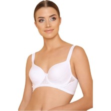 NBB Kadın Bej Dantelli Desteksiz Battal Sütyen 3687