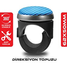 Carub 360° Döner Mavi Direksiyon Topuzu