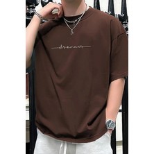 Only Trendwear  Erkek Dreamer Baskılı Oversize Tshirt