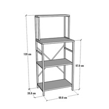 Cmkstore Çok Amaçlı Mutfak Raf Dolap Düzenleyici Banko Mikrodalga Fırın Rafı - Atlantik Çam