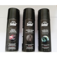 Selsil Motor Temizleme Spreyi  200 ml- Emniyet Kemeri Yağlayıcı 200 ml- Lastik Fitil Yenileme Spreyi 200 ml Set