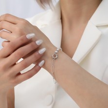 Nox Jewelry 925 Ayar Gümüş Barock White Tatlısu Incisi Bileklik-5mm