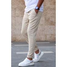 Madmext Bej Basic Eşofman 5424