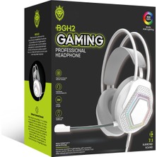 Rever 7.1 USB LED Işıklı Mikrofonlu Beyaz Gaming Oyuncu Kulaklığı Pc / Laptop Uyumlu Kulaklık