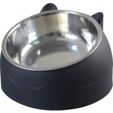 Shanhua Shop Beyaz-2 Tarzı 400ML Paslanmaz Çelik Kedi Kasesi Kaymaz Köpek Tabanı Kedi Maması Içme Suyu Besleyici Eğim Boyun Koruma Tabağı Evcil Hayvan Kasesi ml (Yurt Dışından)