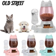 Shanhua Shop Mavi Stil 2l 2.2l Pet Köpek Kedi Köpekler Için Otomatik Besleyici Kase Içme Suyu 528ML Şişe Yavru Kedi Kaseler Yavaş Gıda Besleme Konteyner Malzemeleri (Yurt Dışından)