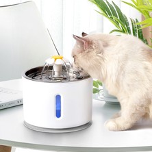 Shanhua Shop 4 Yuvarlak Filtre Stili Pet Kedi Su Çeşmesi Köpek Içme Kabı USB Otomatik Su Sebili Süper Sessiz Suluk Oto Besleyici Evcil Hayvan Ürünleri (Yurt Dışından)