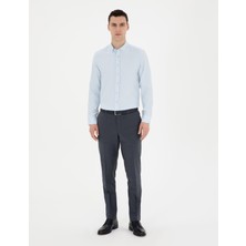 Pierre Cardin Erkek Açık Oxford Mavi Slim Fit Uzun Kollu Gömlek 50289396-VR003