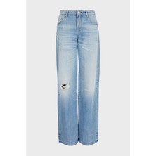Armani Exchange J52 Relaxed Fit Geniş Paça Jeans Bayan Kot Pantolon 3DYJ52 Y16GZ 05EL