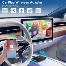 Hakopro Araç Içi Apple Cihazlar Ile Uyumlu Kablosuz Carplay Adaptörü Wireless Carplay Çevirici Siyah