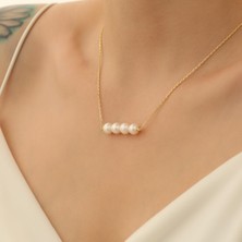 Nox Jewelry 925 Ayar Gümüş Creamrose Tatlısu Incisi Kolye-8mm