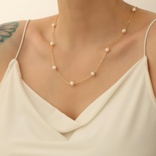 Nox Jewelry 925 Ayar Gümüş Cream Tatlısu Incisi Kolye-7mm