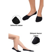 Premium Natural Socks 6'lı Bambu Siyah Babet Çorap (Yıkamalı)(Imalattan)