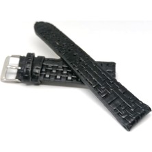 Fado Her Saate Uygun  Hasır Görünümlü Saat  Kordonu 20 mm Siyah