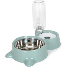 Shanhua Shop No.1 Tarzı 2-In-1 Kedi Kase Su Sebili Otomatik Su Depolama Pet Köpek Kedi Maması Kase Waterer ile Gıda Konteyner Pet Waterer Besleyici (Yurt Dışından)