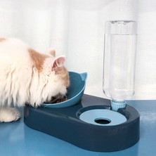 Shanhua Shop No.1 Tarzı 2-In-1 Kedi Kase Su Sebili Otomatik Su Depolama Pet Köpek Kedi Maması Kase Waterer ile Gıda Konteyner Pet Waterer Besleyici (Yurt Dışından)