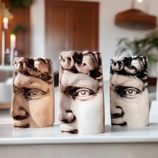 Mes Reves Design Dekoratif Beton Antik Eskitme Heykel Biblo 3 Lü Set Masa Üstü Aksesuar Kitap Tutucu Dekor