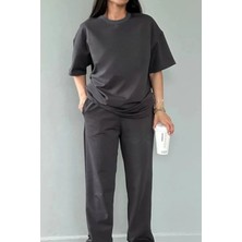 Yakamel Kadın Bol Kesim Rahat Yazlık Pijama Takımı