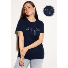 Only Trendwear  Unisex Kedi Baskılı Oversize Tshirt