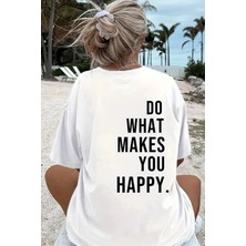 Only Trend Wear Unisex Sırt Baskılı Do What Oversize Tshirt