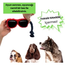 Havhav Havgun Gözlük Temalı Köpek Çekiştirme Oyuncağı Dayanıklı Köpek Diş Kaşıma Oyuncakları