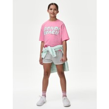 Marks & Spencer Saf Pamuklu Kısa Kollu T-Shirt (6-16 Yaş)
